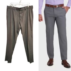 Haggar H26 Classic Flat Front Grey Dress Pants 38x30